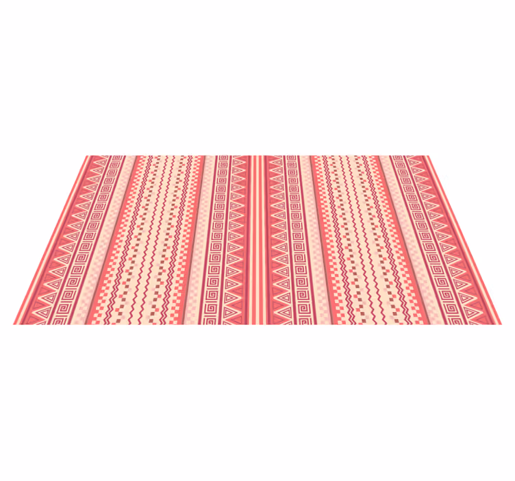 Covor de vinil etnic kilim roz cu dungi - TenStickers