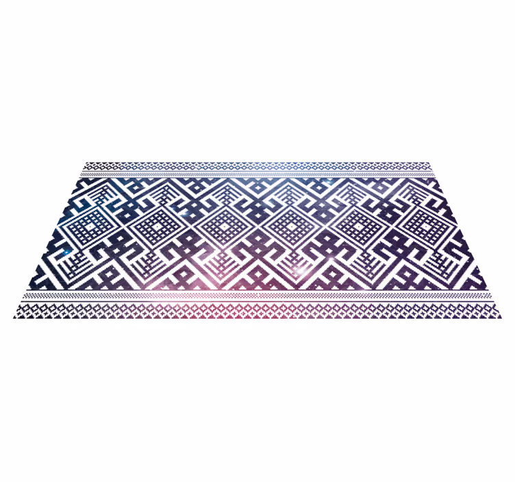 Covor de vinil etnic țesătură cosmică de pixeli - TenStickers