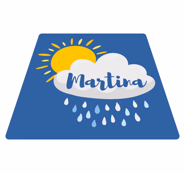 Alții covor de vinil nor ploios cu nume - TenStickers