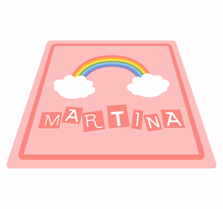 Covor de vinil cu nome afișarea numelui curcubeu - TenStickers