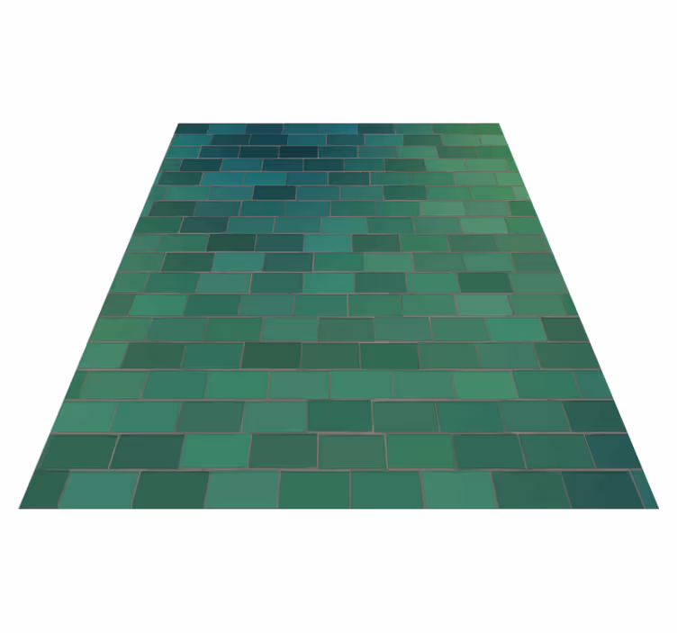 Caramida verde textura covor - TenStickers