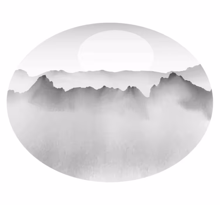 Covor vinil cu aspect de natura peisaj montan în ceață - TenStickers