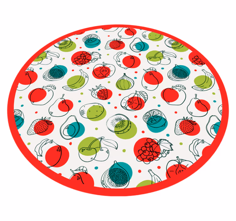 Podea bucatarie model legume rosii si verzi - TenStickers