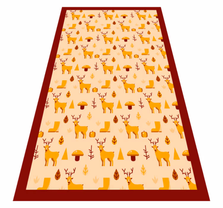 Covor vinil animal căprioare și frunziș - TenStickers