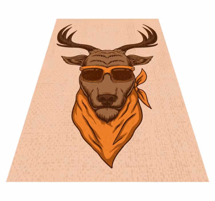 Covor vinil animal ilustrație cool de cerb - TenStickers