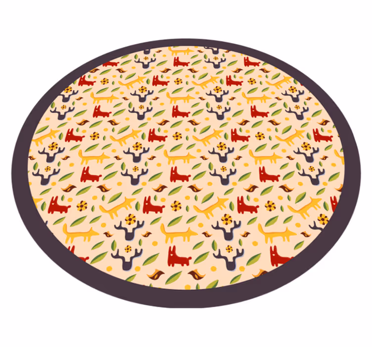 Alții covor de vinil animale colorate de pădure - TenStickers