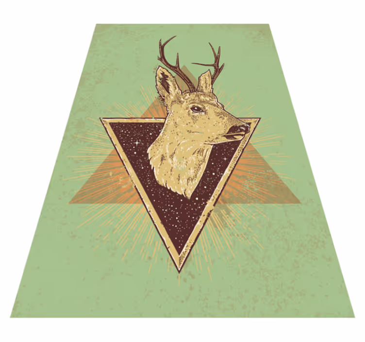 Covor vinil animal cap de cerb stilizat - TenStickers