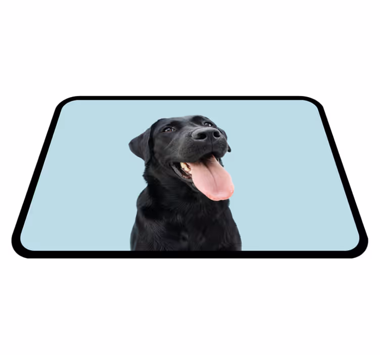 Covor vinil animal câine labrador negru - TenStickers