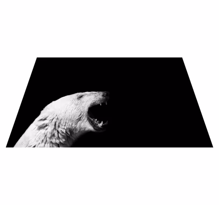 Covor vinil animal profil de urs polar - TenStickers