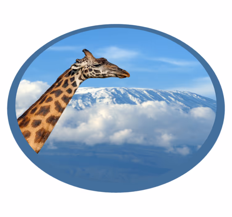 Covor vinil animal girafă priveliște maiestuoasă - TenStickers
