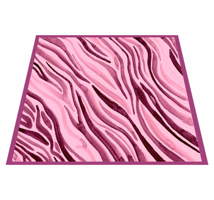 Covor vinil print animalier dungi roz de zebră - TenStickers