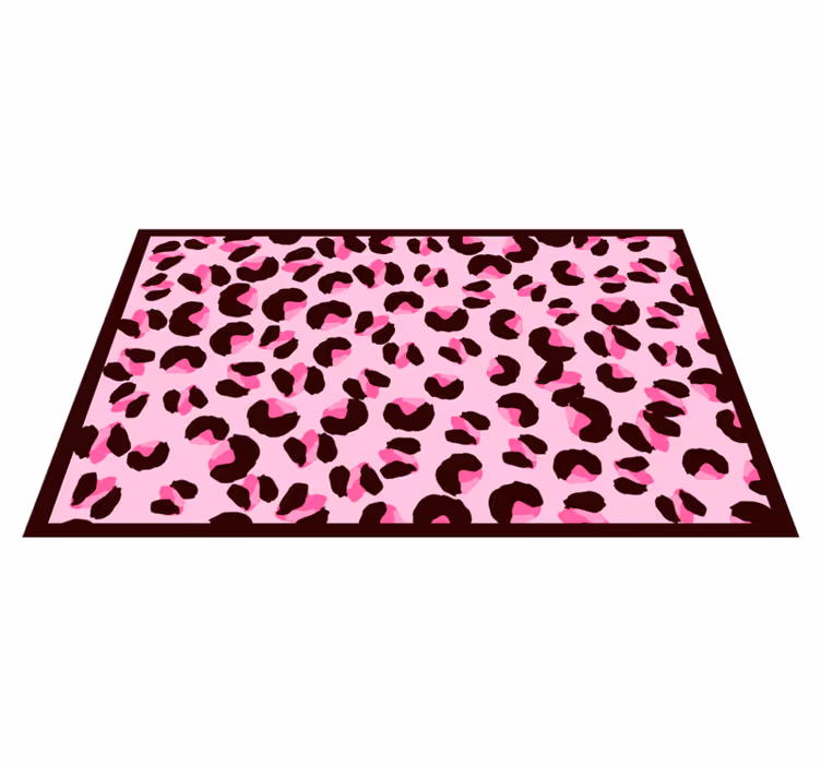 Covor din vinil roz aprins leopard animal - TenStickers