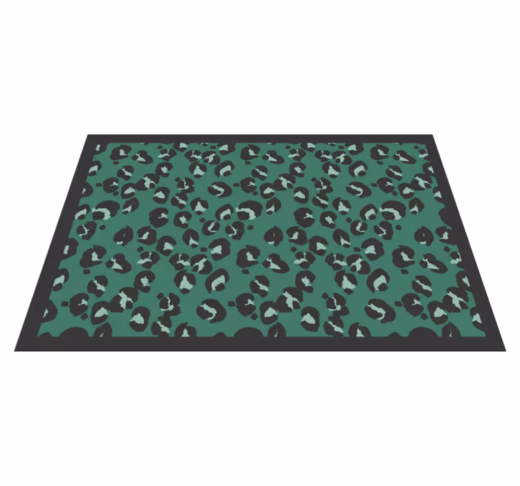 Covor din vinil cu imprimeu leopard verde salvie - TenStickers