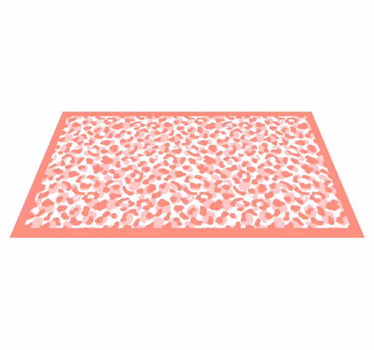 Covor din vinil cu imprimeu leopard roz deschis - TenStickers