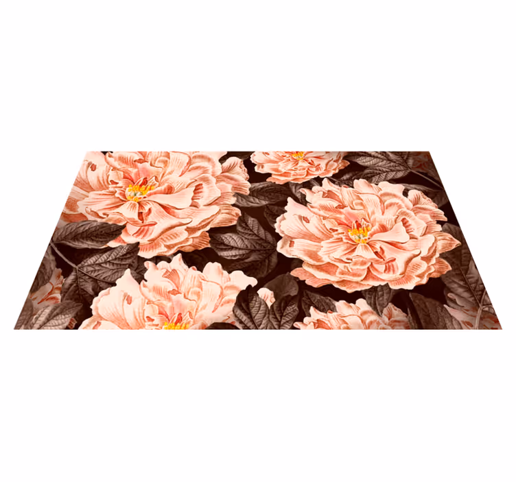 Covor vinil flori și plante flori florale elegante - TenStickers