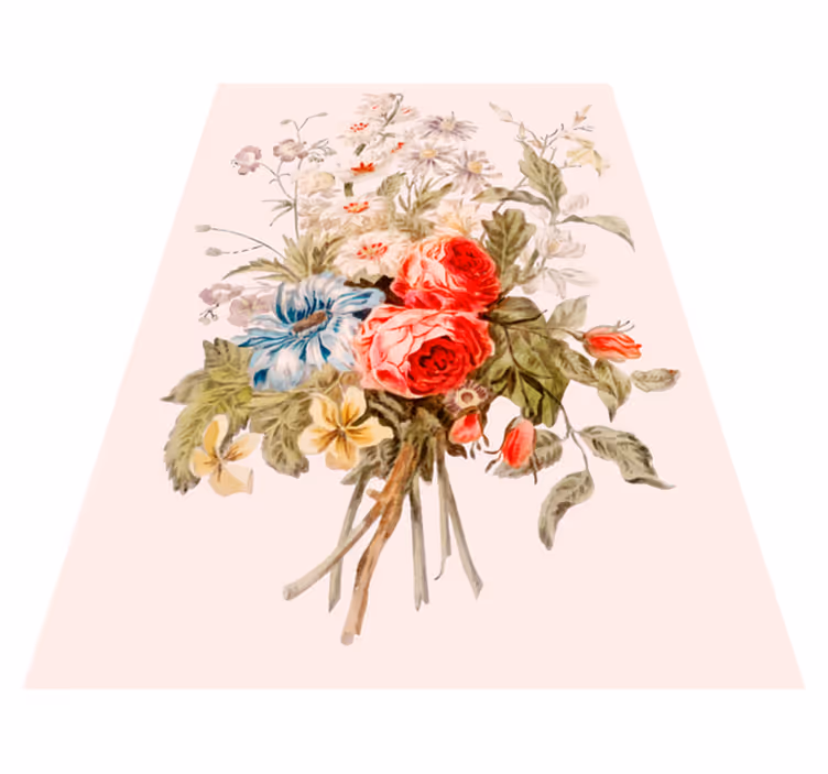 Buchet bujor decor covor floral - TenStickers