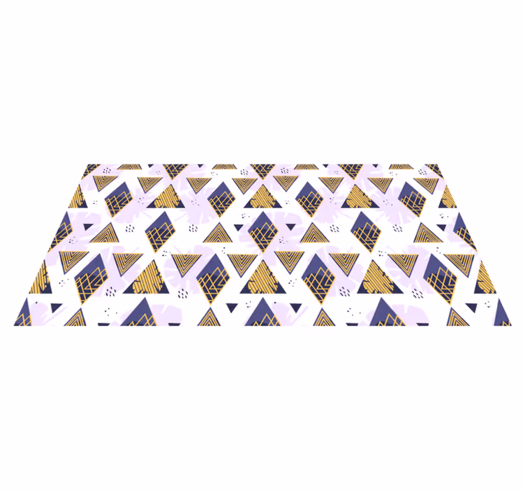 Covor de vinil geometric motiv de marmură triunghiulară - TenStickers