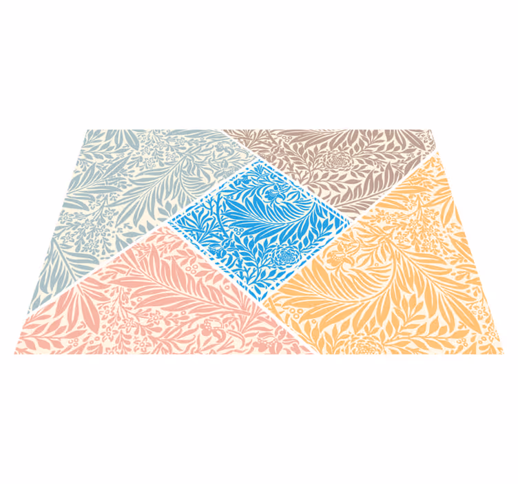 Gresie de bucătărie frunze retro colorate - TenStickers