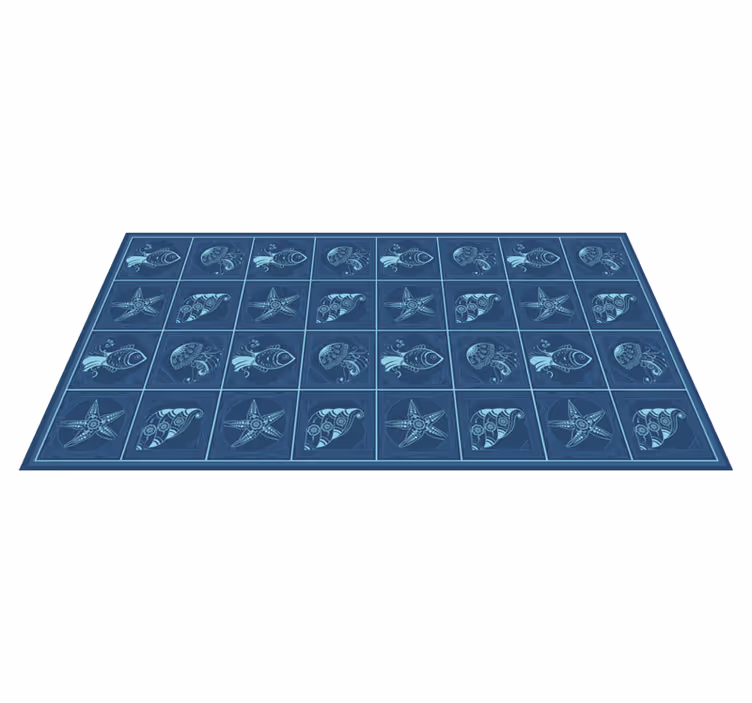 Covor de vinil pentru baie designul vieții marine - TenStickers