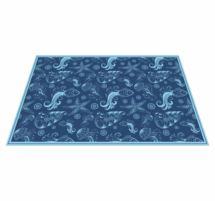 Covor vinil cu aspect de natura motiv subacvatic - TenStickers