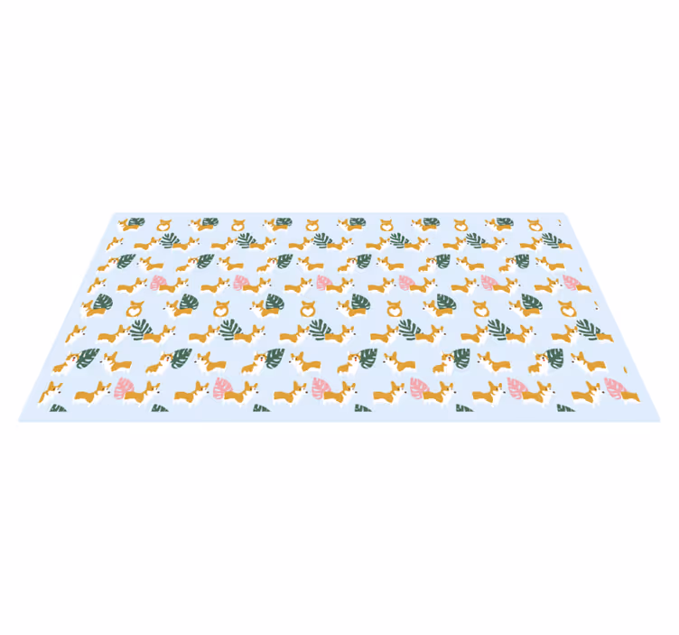 Model floral cu gresie de podea pentru bucătărie pentru câine - TenStickers