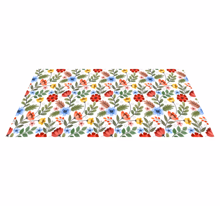 Gresie podea bucatarie buchet flori vintage - TenStickers