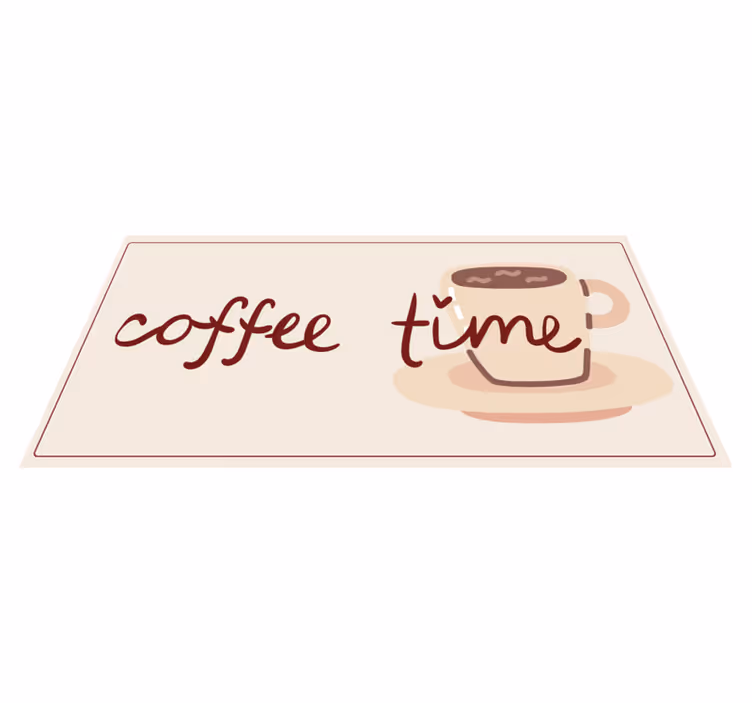Covor de vinil pentru bucătărie timp cafea - TenStickers