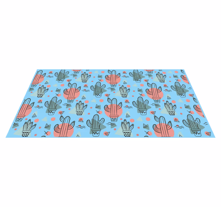 Covor din vinil de bucatarie model cactusi - TenStickers