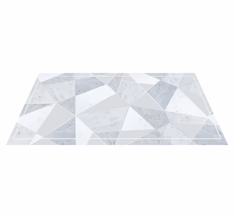 Covor de vinil marmura model geometric gri - TenStickers