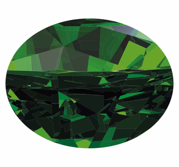 Covor de vinil texturat fațete geometrice verzi - TenStickers