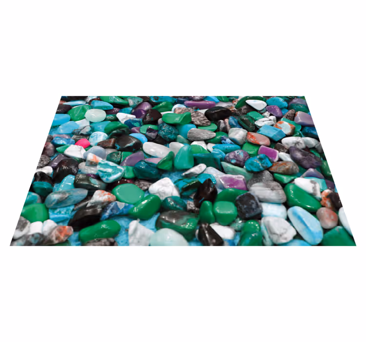 Covor de vinil efect de piatră mozaic de pietricele colorate - TenStickers