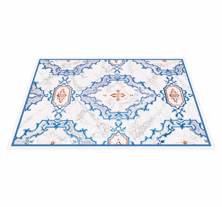 Covor de vinil marmura modele elegante albastre - TenStickers