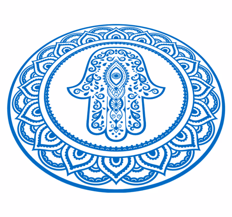Covor vinil mandala mâna rotundă a fatimei - TenStickers