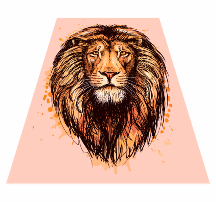Covor vinil animal față de leu maiestuoasă - TenStickers