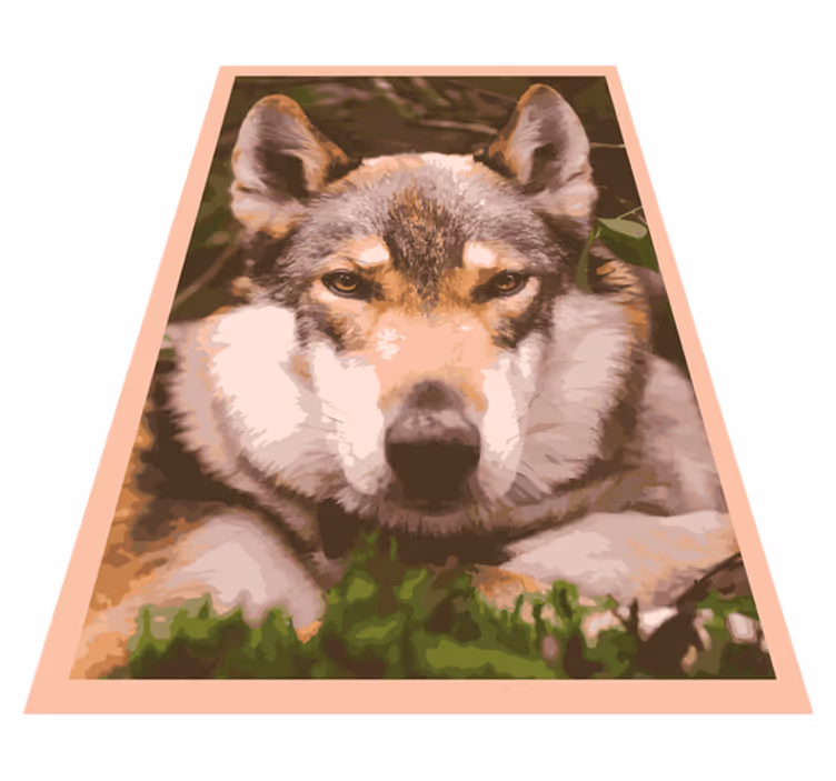 Covor de vinil cu față de lup - TenStickers