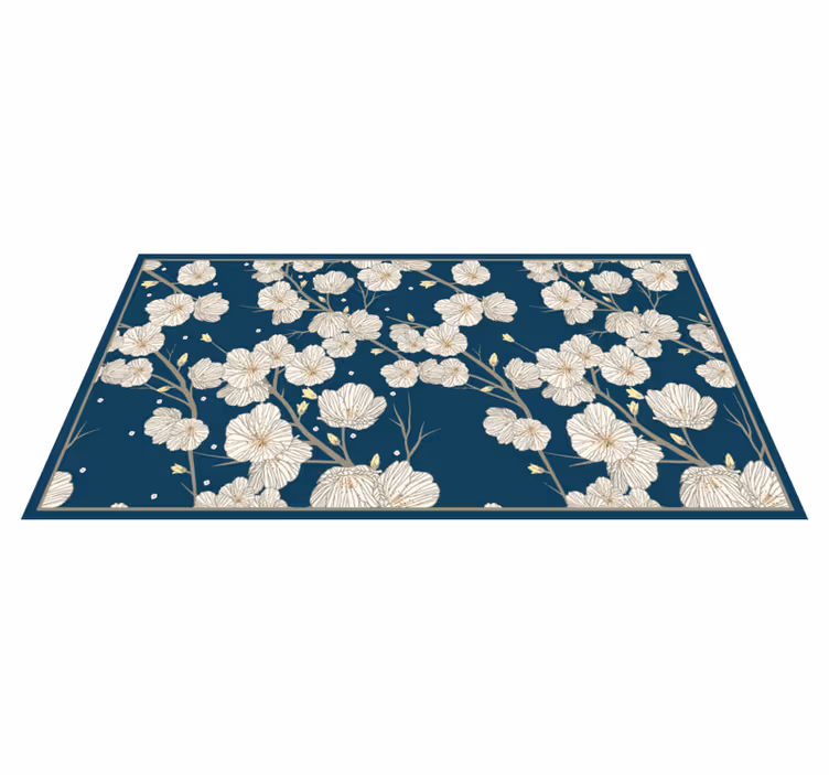 Covor vinil flori și plante model floral înflorit - TenStickers