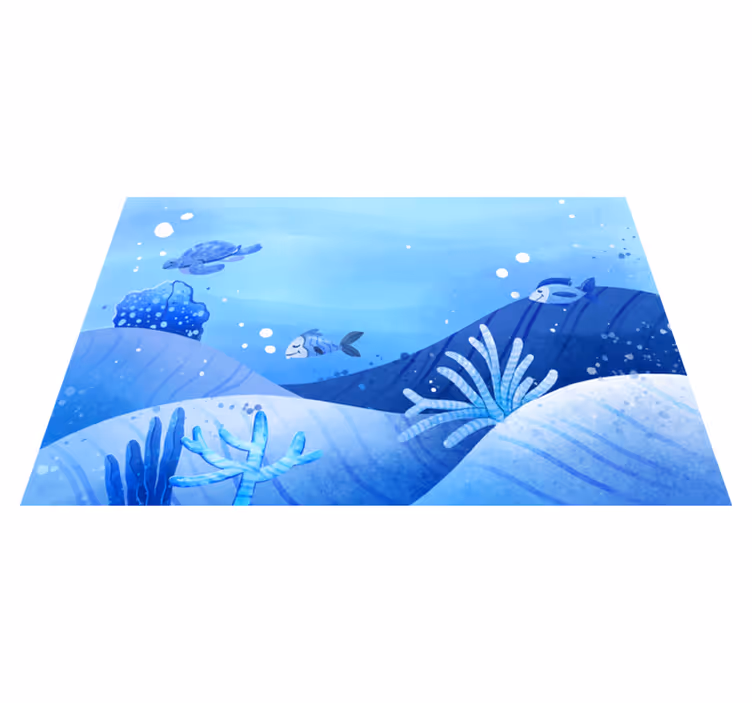 Covor vinil cu aspect de natura scenă oceanică - TenStickers