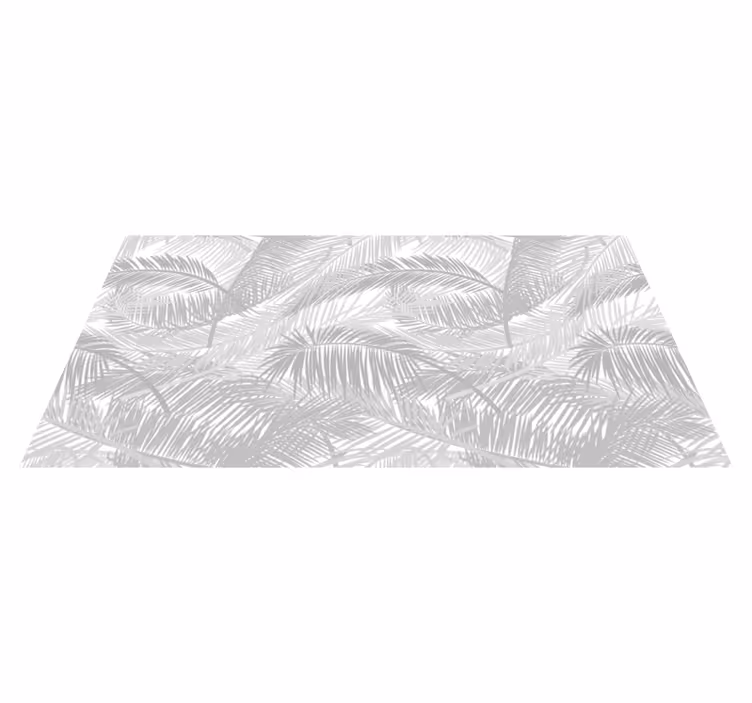Covor tropical frunze gri vinil natura - TenStickers