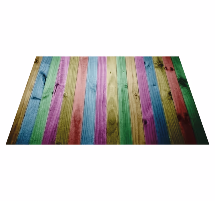 Covor din vinil efect lemn colorat - TenStickers