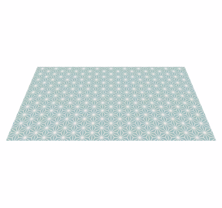 Covor de vinil geometric explozie de stea verde - TenStickers