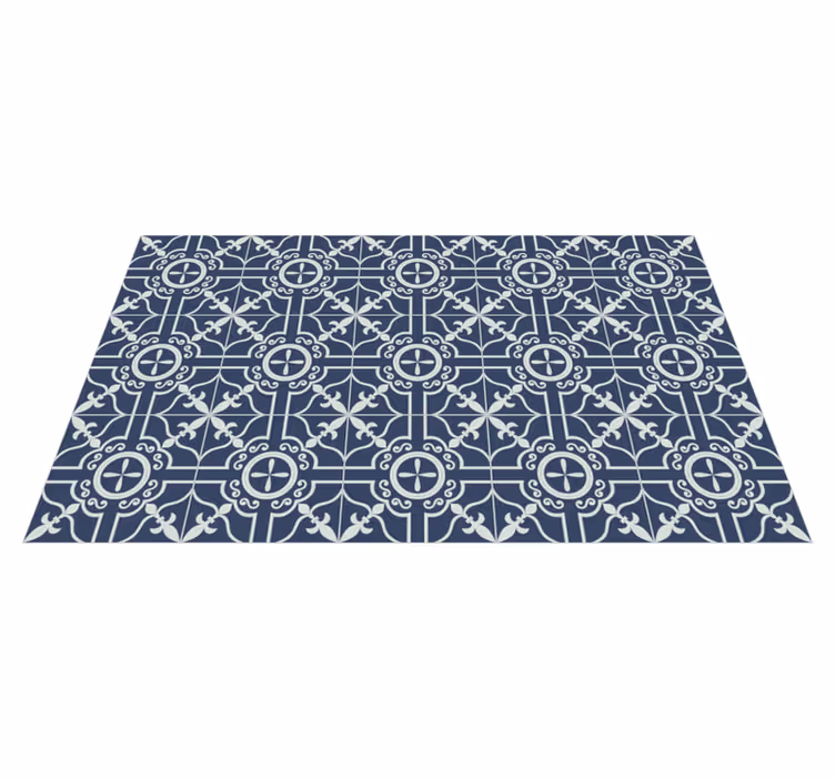 Ruskin blue sheet vinyl flooring tile covor - TenStickers