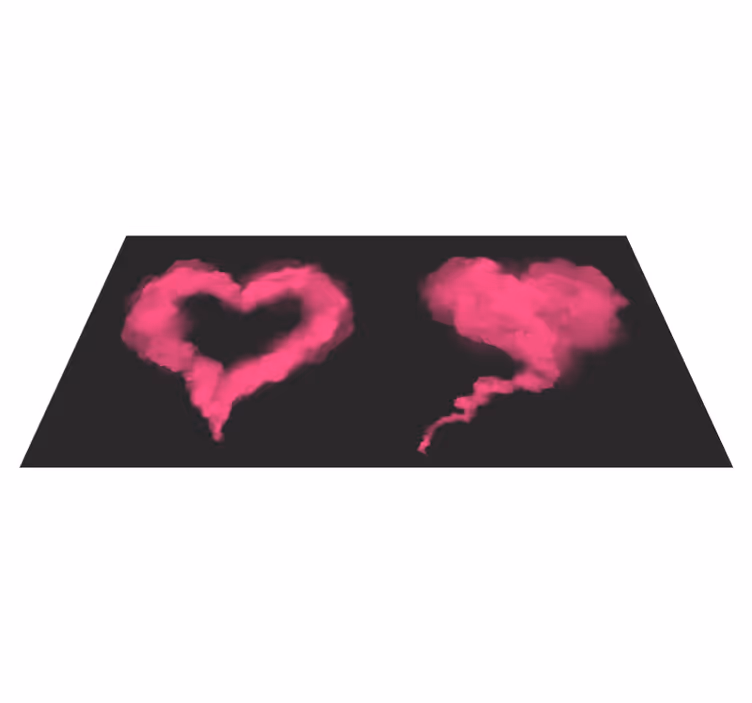 Covor din vinil pentru inima fumului - TenStickers