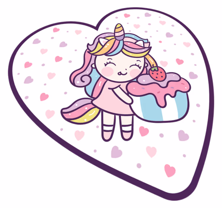 Covor de vinil pentru copii drăguț unicorn - TenStickers