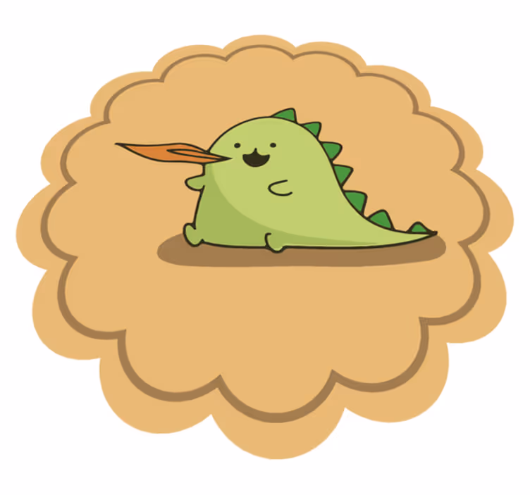 Covor de vinil pentru copii personaj de desene animate verde - TenStickers