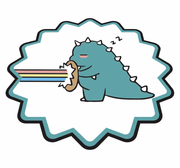 Alții covor de vinil respirație curcubeu dinozaur - TenStickers