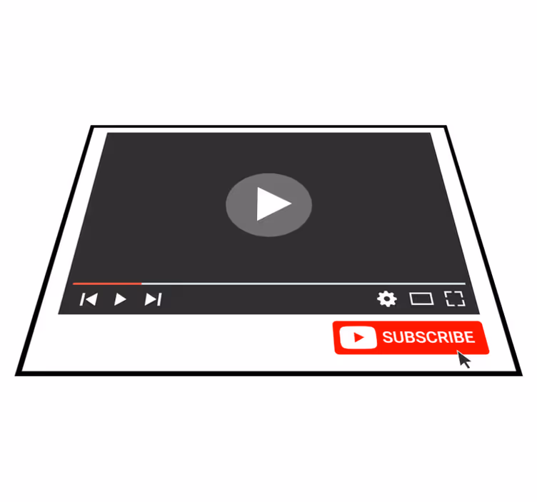 Buton abonare youtube covor personalizat din vinil - TenStickers