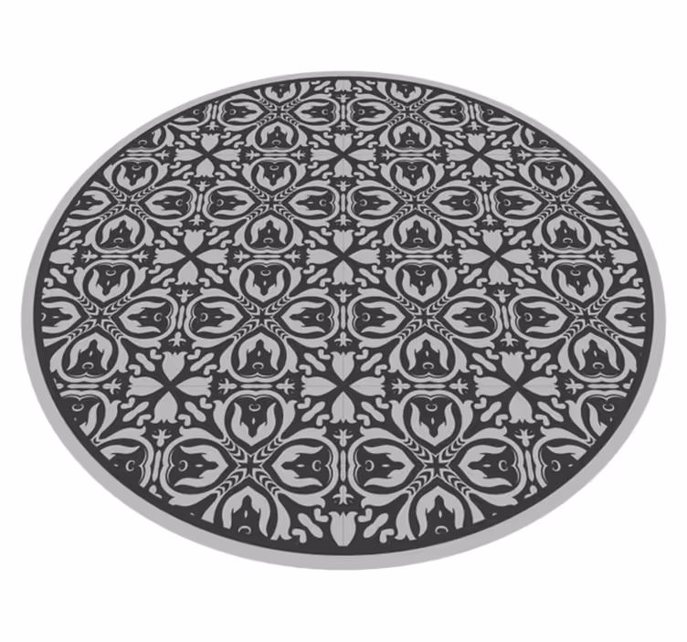 Covor de vinil texturat motive florale geometrice - TenStickers