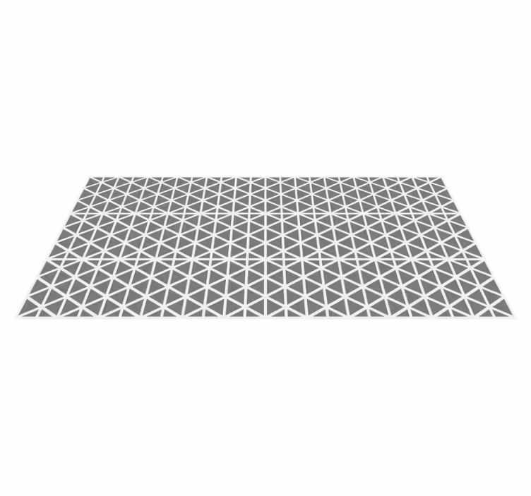 Covoare geometrice de bucătărie triunghi gri și alb - TenStickers