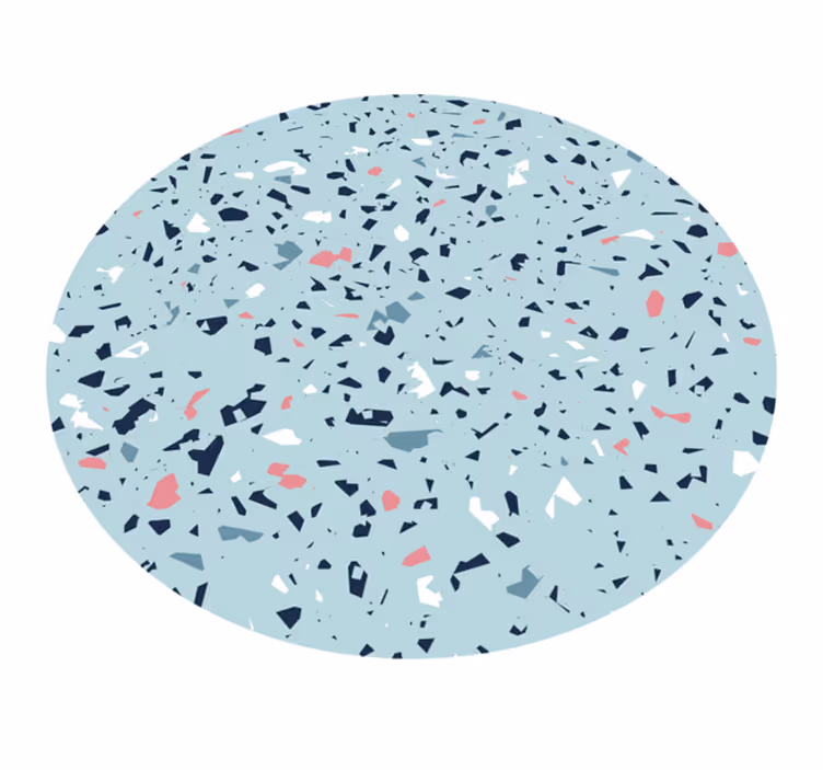 Covor de vinil pentru bucătărie stil terrazzo albastru - TenStickers