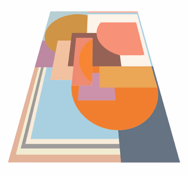 Covor de vinil geometric forme izbitoare - TenStickers